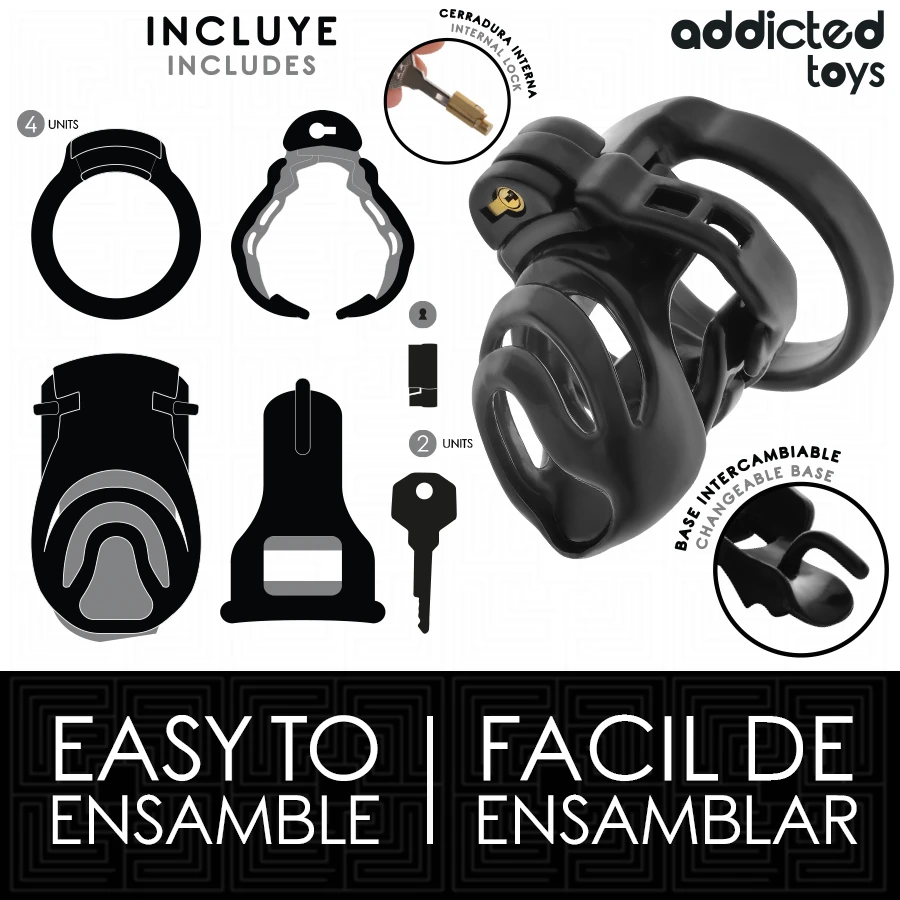 ADDICTED TOYS LOCKED - GABBIA PER PENE CON BLOCCAGGIO ETERNO 9 CM